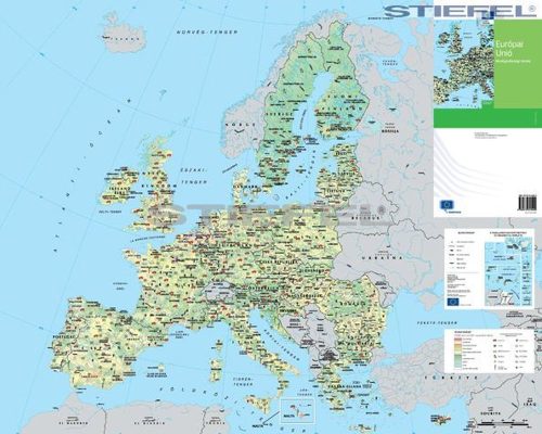 Európai Unió mezőgazdasági térképe fémléces 