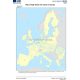 Magas árvízkockázati területek Európában térkép fémléces 