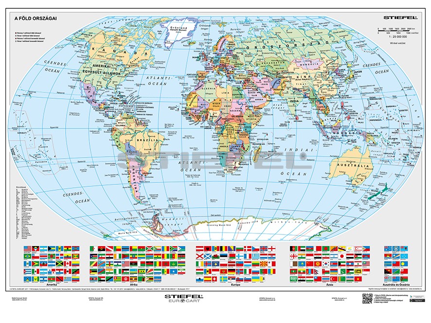 domborzati térkép föld A Föld domborzati és politikai térképe DUO   Mindentudás Bol