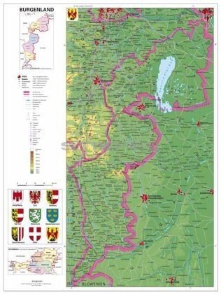 Burgenland térképe (német)