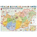   Magyarország közigazgatási térképe vármegyék és megyei jogú városok feltüntetésével