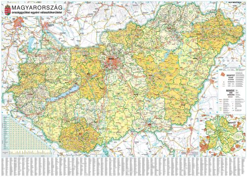 Magyarország országgyűlési választókerületei 140x100 cm (2021) 
