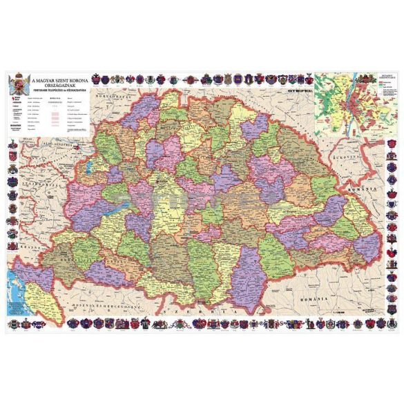 A Magyar Szent Korona országai hajtogatott térkép
