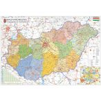   Magyarország közigazgatása térkép fóliázott poszter 140x100 cm