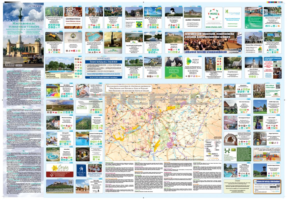 magyarország turisztikai térkép Magyarország turisztikai térképe keretezett