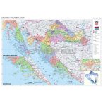 Horvátország közigazgatása térkép, tűzhető, keretes