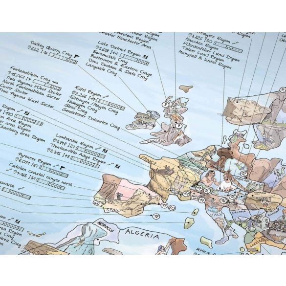 Hegymászó térkép poszter egyoldalon fóliázott kivitelben