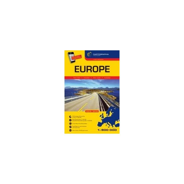 Európa kötött atlasz 1:800e 