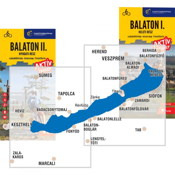 Balaton II. aktív térkép - nyugati rész