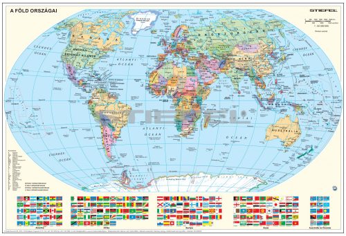 A Föld országai kétoldalas mini falitérkép (hátoldalon: gyerek világtérkép)