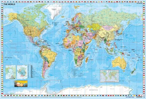 A Föld országai térkép/Föld domborzata könyöklő