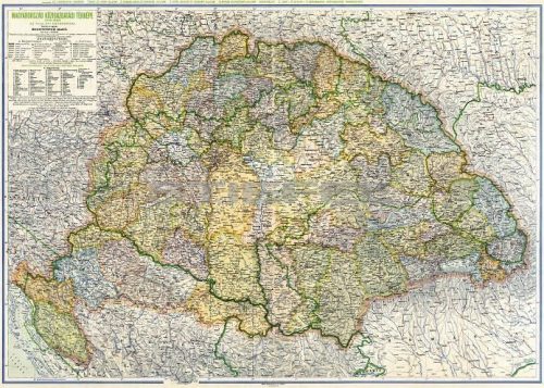 Magyarország közigazgatása térkép (Kogutowitz, 1942)