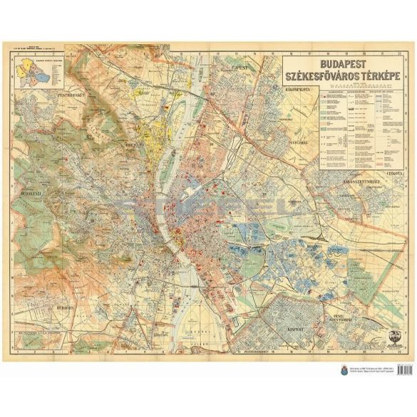 Budapest székesfőváros térképe (1934)