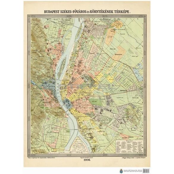 Budapest székes-főváros és környékének térképe (1906)