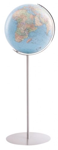 Világítós, duo, akril földgömb, rozsdamentes acél alappal és meridiánnal Ø 51  cm