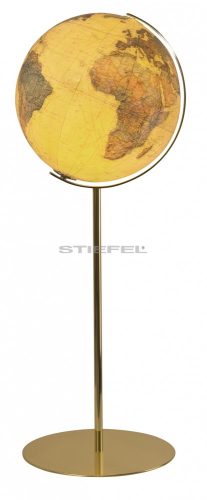 ROYAL világítós, álló, akril földgömb, sárgaréz alappal és meridiánnal Ø 40  cm