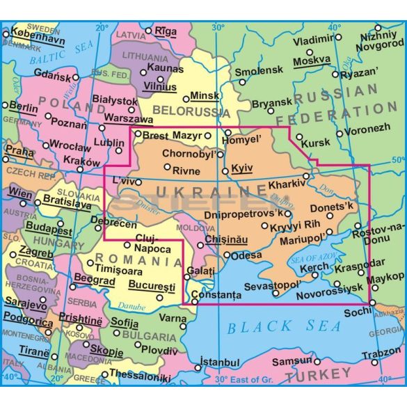 Ukrajna és Moldova térkép