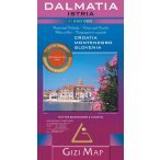 Dalmácia, Isztria általános földrajzi térkép
