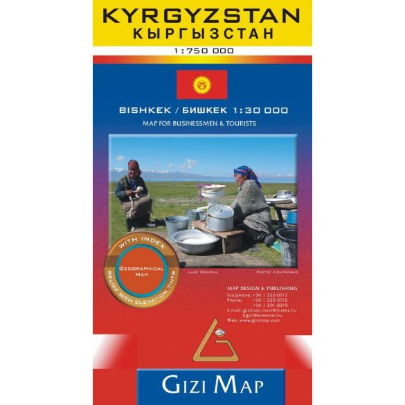 Kirgizisztán általános födrajzi térképe - Új kiadás