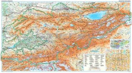 Kirgizisztán általános födrajzi térképe - Új kiadás