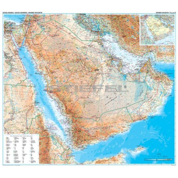 Szaúd-Arábia térkép 