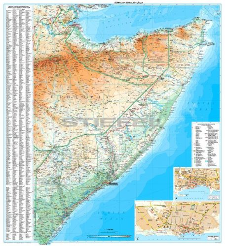 Szomália és Szomáliföld térképe 