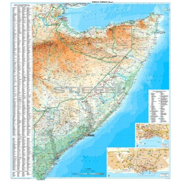 Szomália és Szomáliföld térképe 