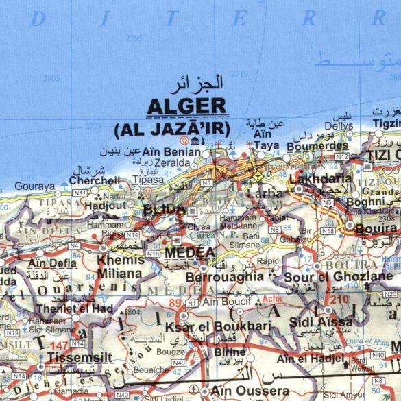 Algéria autótérképe 