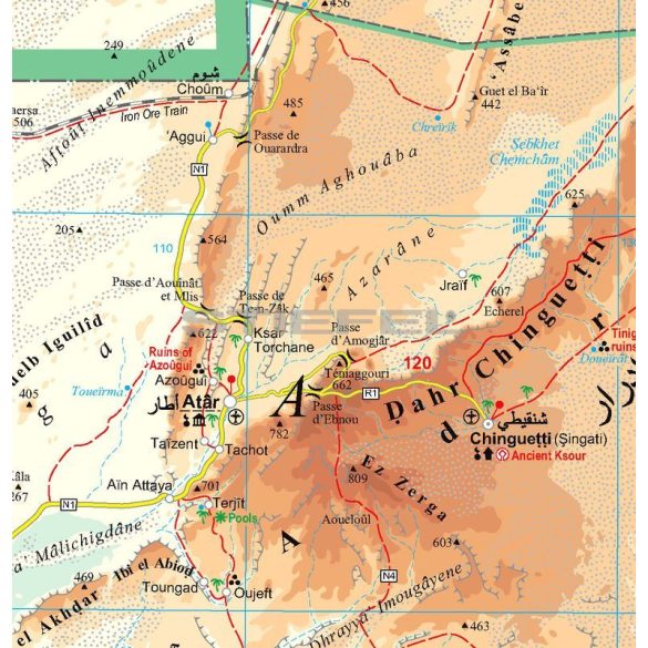 Mauritánia térkép 