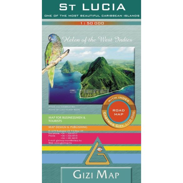 Saint Lucia autótérkép 