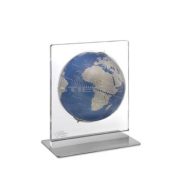   Földgömb asztali ARIA DESK kék metál gömb fém talp plexi váz Ø 22  cm