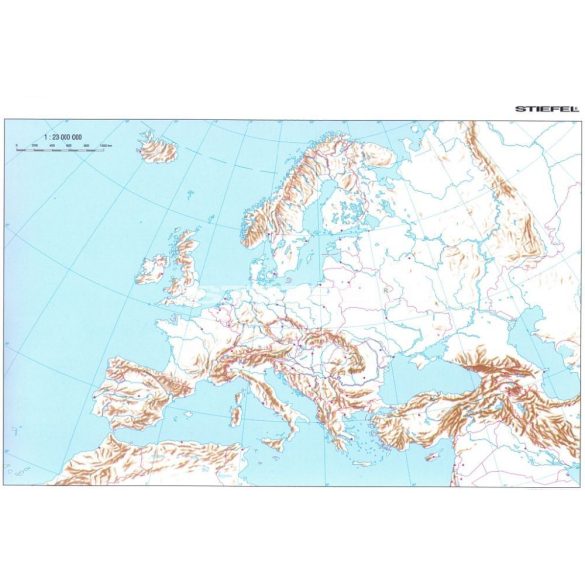 A Föld + Európa körvonalas munkatérképe DUO