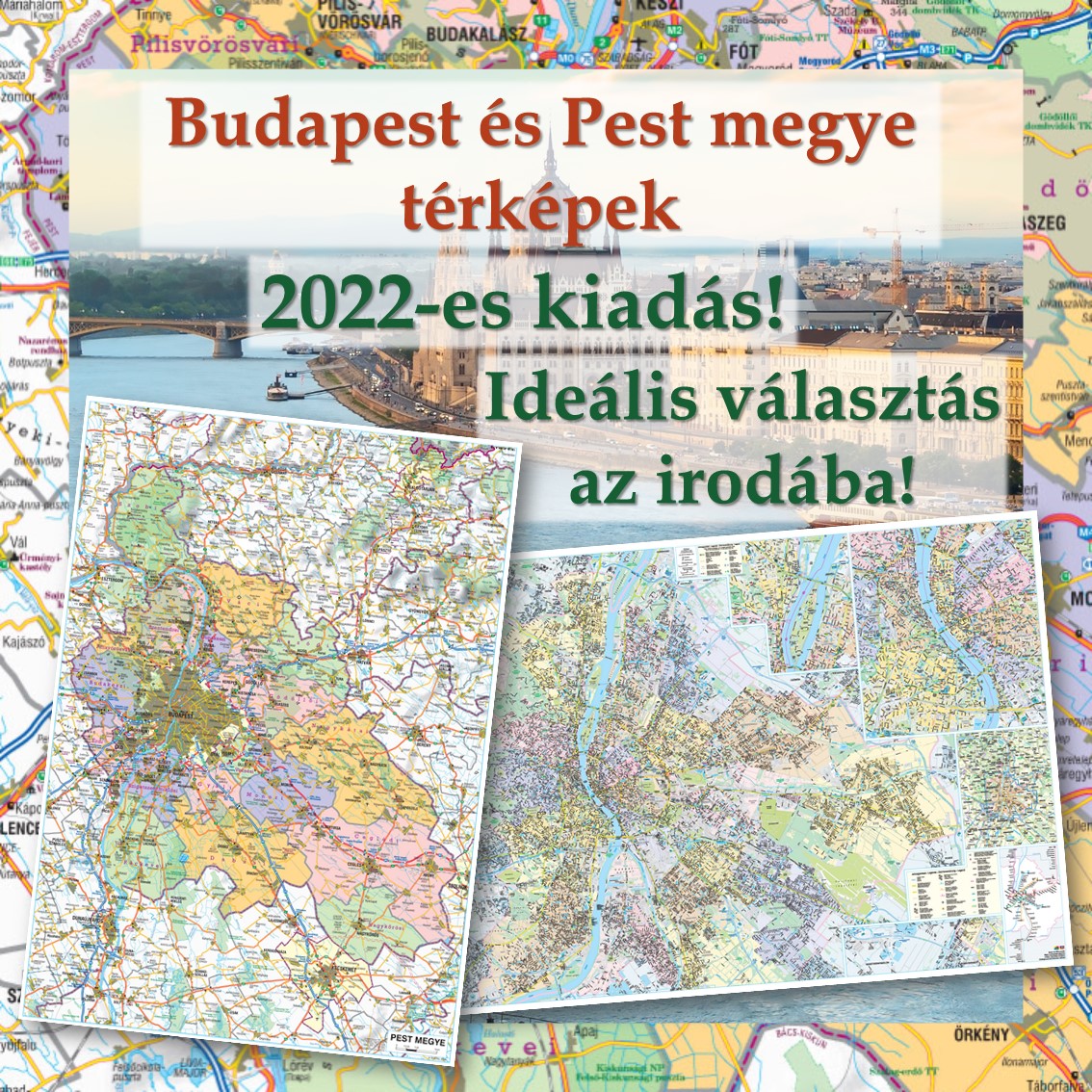 Megjelentek a 2022-es Budapest és Pest megye térképek