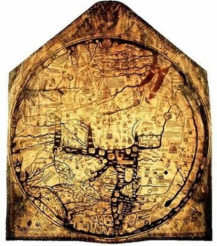középkori világtérkép Hereford városából