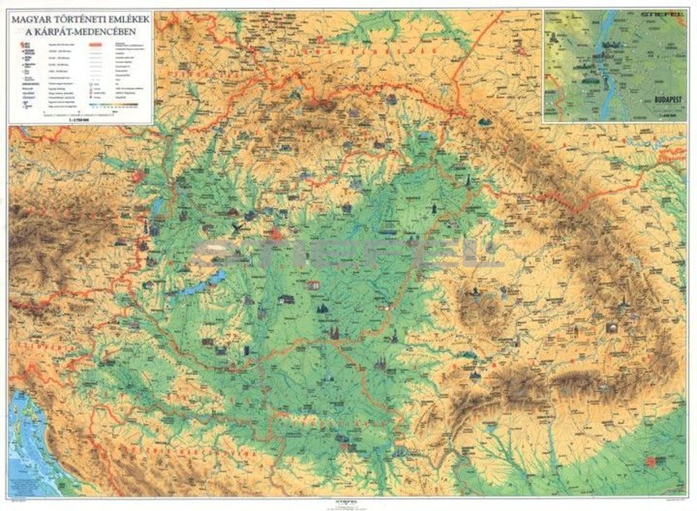 Magyar történeti emlékek a Kárpát-medencében (kétoldalas falitérkép) Magyar történeti emlékek a Kárpát-medencében (kétoldalas falitérkép)