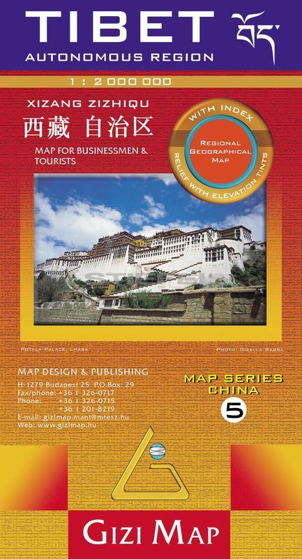 Tibet autonóm terület általános földrajzi térképe (Kína 5) Tibet autonóm terület általános földrajzi térképe (Kína 5)