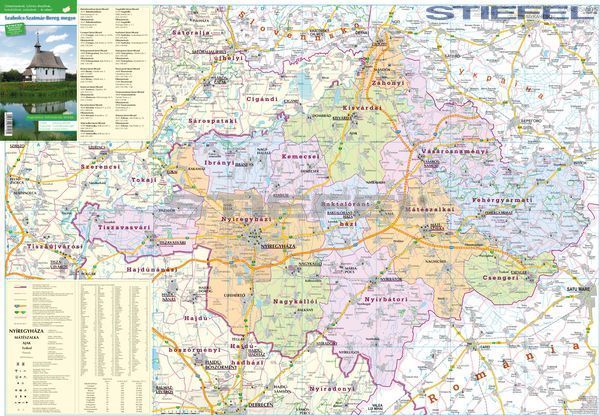 Szabolcs-Szatmár-Bereg járásai hajtogatott térkép