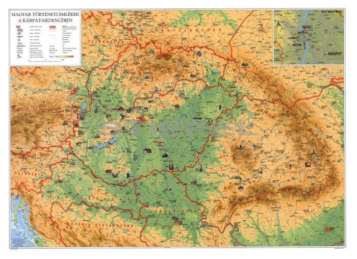 kárpát medence térkép Kárpát medence térkép + magyar mûvelődéstörténeti áttekintés  kárpát medence térkép