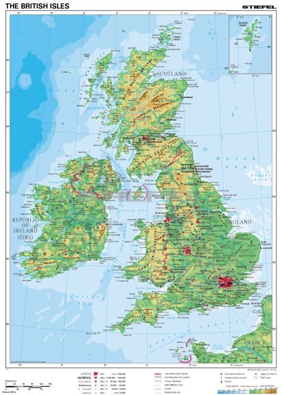 nagy britannia térkép Nagy Britannia domborzata nagy britannia térkép