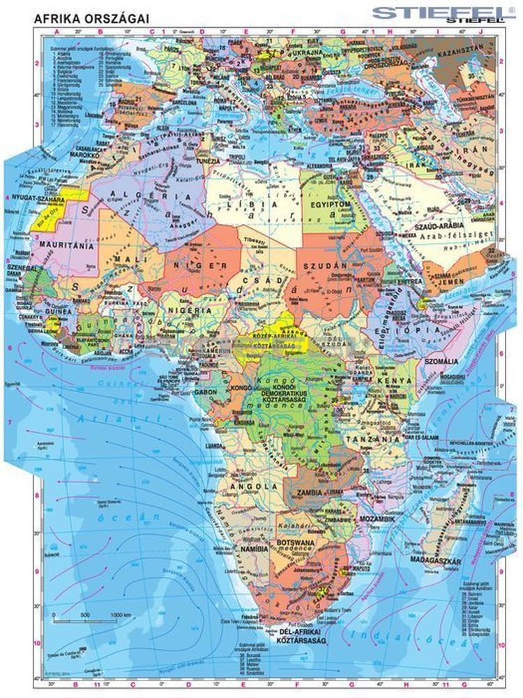 afrika térkép országokkal Afrika országai afrika térkép országokkal