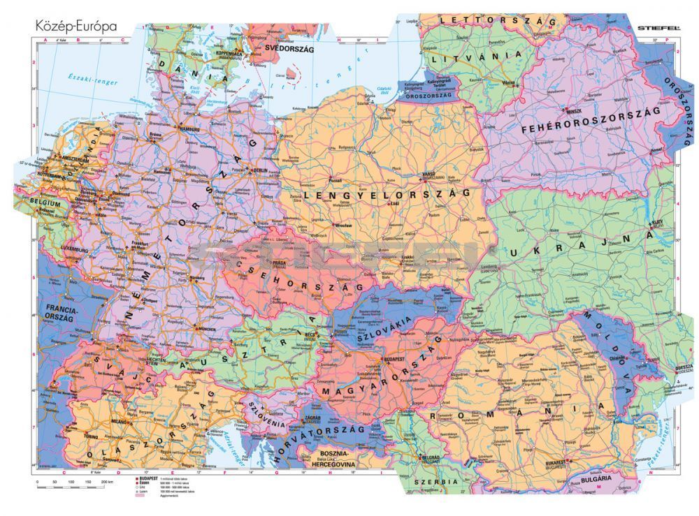 közép európa térkép Közép Európa országai közép európa térkép