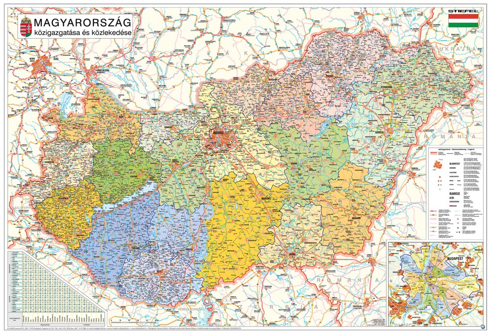 térkép magyarország Magyarország közigazgatási térkép/Magyarország autótérkép könyöklő térkép magyarország