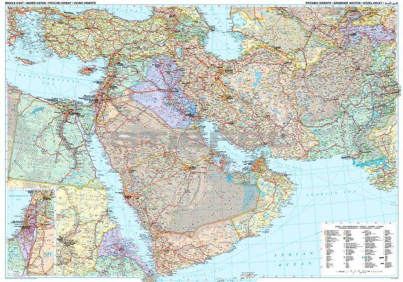 közel kelet térkép Közel Kelet (politikai térkép) közel kelet térkép